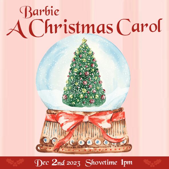 Barbie A Christmas Carol poster with snow globe